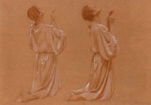 Two Studies of a Kneeling Man by Adolf Hiremy Hirschl